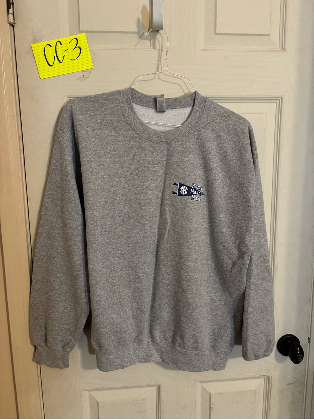 Gray Crewneck Sweatshirt - Small Chest Logo sec